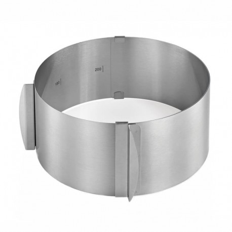 Anello fascia inox regolabile ø fino a cm 30 - h mm 85