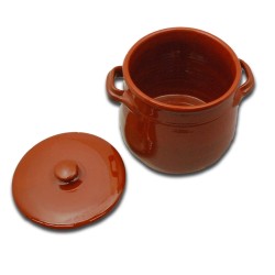 Pentola c/coperchio terracotta ø cm 15 - h cm 16