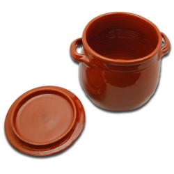 Pentola c/coperchio terracotta ø cm 18 - h cm 18