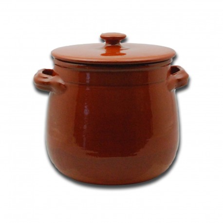 Pentola c/coperchio terracotta ø cm 18 - h cm 18