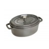 Cocotte ovale in ghisa smaltata grigio cm 27 - staub