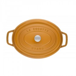 Cocotte ovale in ghisa smaltata senape cm 27 - staub