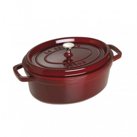 Cocotte ovale in ghisa smaltata granato cm 29 - staub