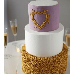 Cake sequins paillettes oro Wilton