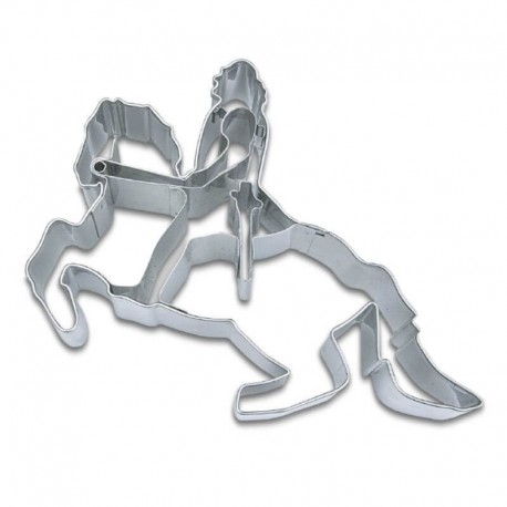 Cavaliere a cavallo cm 11 tagliabiscotti inox