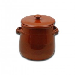 Pentola c/coperchio terracotta ø cm 13 - h cm 13