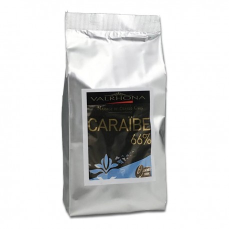 Caraibe 66 % fave cioccolato Valrhona