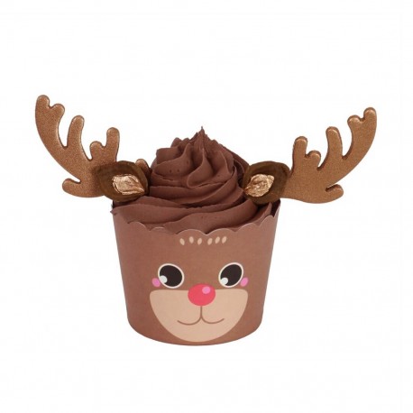 Rudolf cupcake kit - 6 