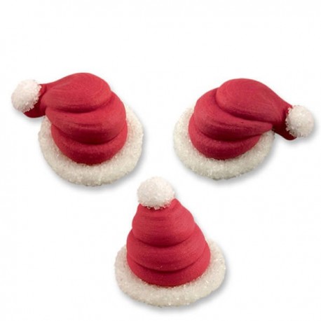 Cappello Babbo Natale 3D in zucchero pz 4