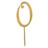 Numero 0 cake topper oro - cm 11