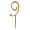 Numero 9 cake topper oro - cm 11