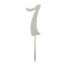 Numero 1 cake topper argento - cm 11