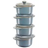 Mini cocotte turchese Staub - 4 pz