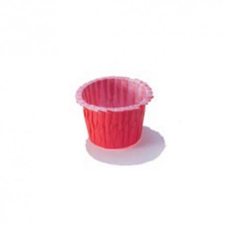 Muffin mini grease proof bordo piegato ø mm 35 - rosso - 40 pz