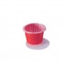 Muffin mini grease proof bordo piegato ø mm 35 - rosso - 40 pz