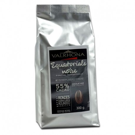 Equatoriale Noire 55 % fave cioccolato Valrhona g 300