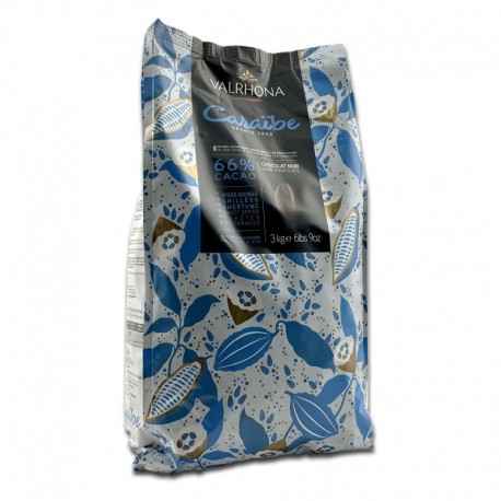 Caraibe 66 % fave cioccolato Valrhona