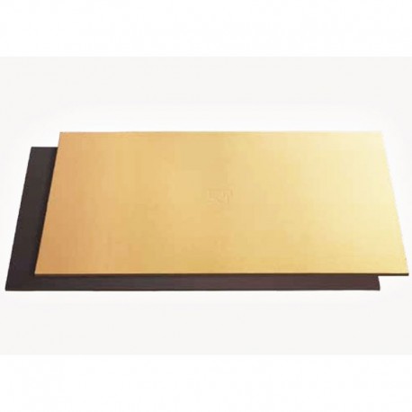 Sotto torta rettangolare cm 70 x 50 oro nero