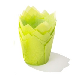 Tulip verde monouso per muffin ø base cm 5 - 20 pz