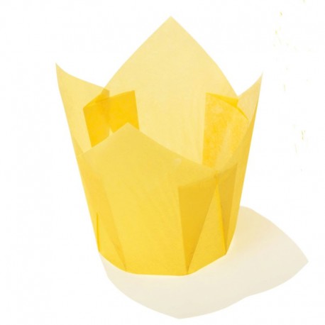 Tulip giallo monouso per muffin ø base cm 5 - 20 pz