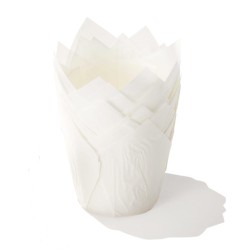 Tulip white monouso per muffin ø base cm 5 - 20 pz