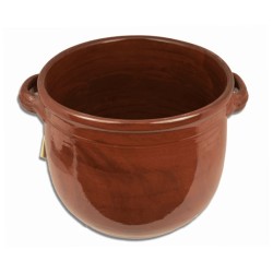 Pentola con coperchio terracotta ø cm 30 h cm 26