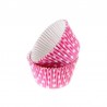 Pirottini in cartoncino da forno pink polka dots ø cm 5 - 24 pz