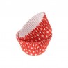 Pirottini in cartoncino da forno red polka dots ø cm 5 - 24 pz