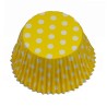 Pirottini in cartoncino forno yellow polka dots ø cm 5 - 24 pz