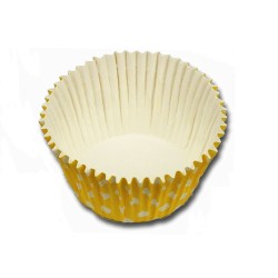 Pirottini in cartoncino forno yellow polka dots ø cm 5 - 24 pz