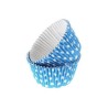 Pirottini in cartoncino forno blu polka dots ø cm 5 -24 pz