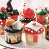 Cupcake mini Xmas mix ø cm 4 h cm 4 x cottura - 15 pz assortiti