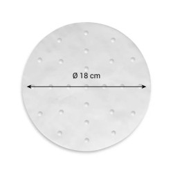 Fogli perforati per cottura a vapore ø cm 18 - pz 50