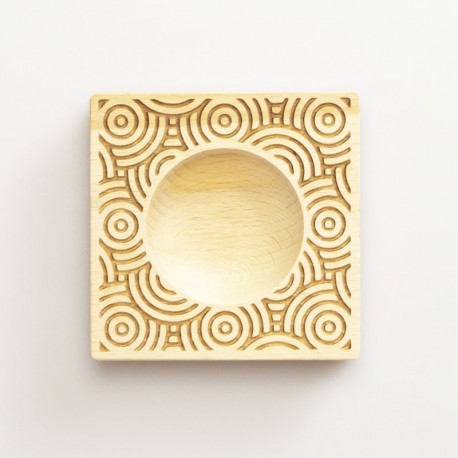 Timbro in legno per ravioli decoro circles