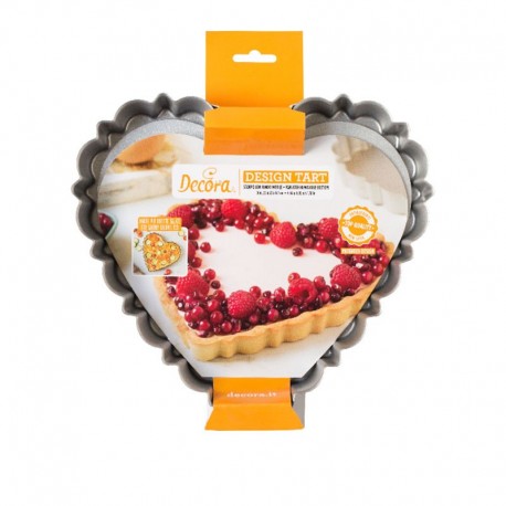 Crostata cuore design line ø 25 cm fondo sollevabile