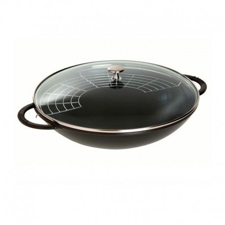 Wok ghisa smaltata nero ø cm 36 staub