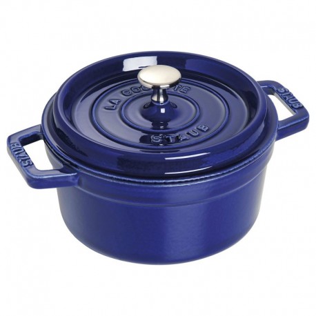 Cocotte in ghisa smaltata blu ø cm 20 - staub