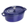 Cocotte ovale in ghisa smaltata blu cm 31 - staub