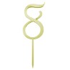 Numero 8 cake topper oro - cm 11