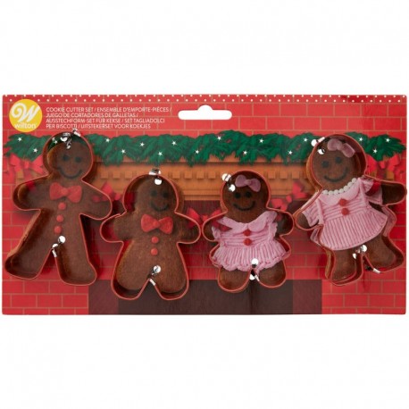 Famiglia gingerbread set 4 tagliapasta per panpepato Wilton