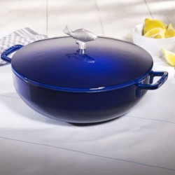 Tegame bouillabasse in ghisa smaltata blu ø cm 28 staub