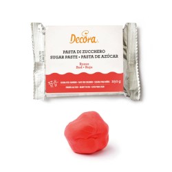 Pasta di zucchero rossa 250 g decora