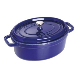 Cocotte ovale in ghisa smaltata blu cm 29 - staub