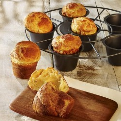 Popover griglia con 6 porzioni antiaderenti ø cm 4,5 / 7 h cm 6