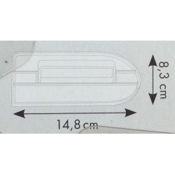 Spatola lisciante x fondente - smoother - cm 8x16
