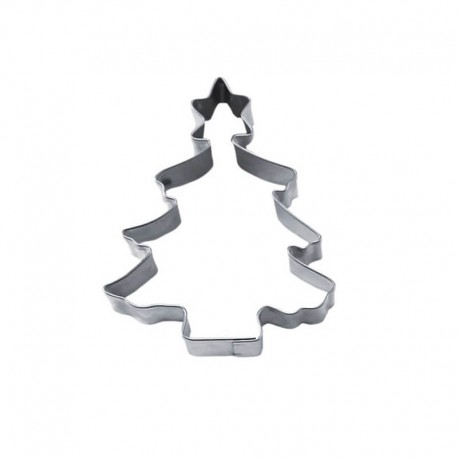 Albero con stella cm 6 formina tagliabiscotti inox