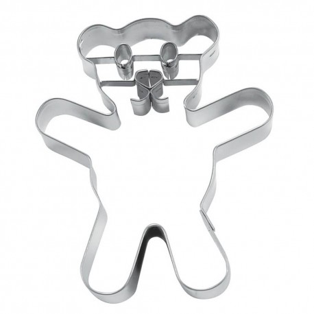 Teddy Bear cm 9 formina tagliabiscotti inox