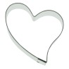 Cuore punta piegata cm 5,5 - tagliabiscotti inox