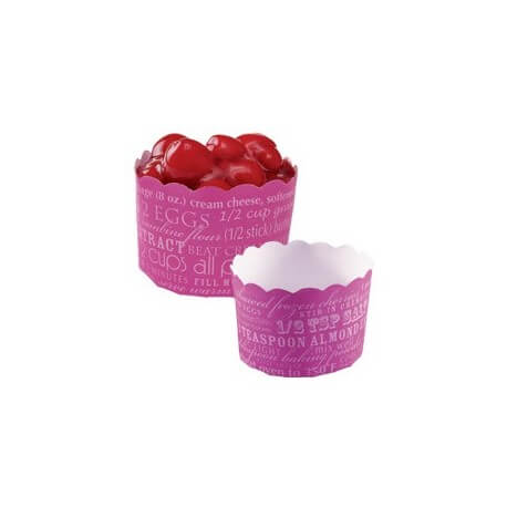 Pink scalloped baking cups Wilton