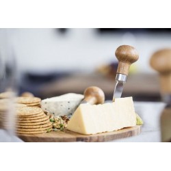 Coltelli formaggio set 3 pezzi - inox e legno di quercia